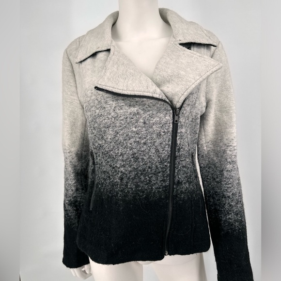 BB Dakota Tri-Tone Wool Blend Moto Style Jacket - Picture 1 of 10